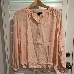 J. Crew Pink Half Button Shirt
